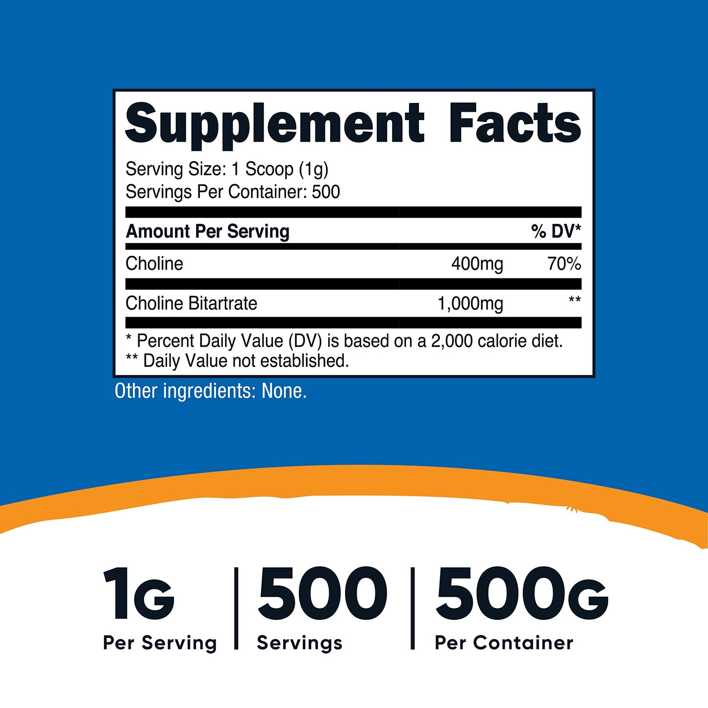 Nutricost Pure Choline Bitartrate Powder 35.274 oz