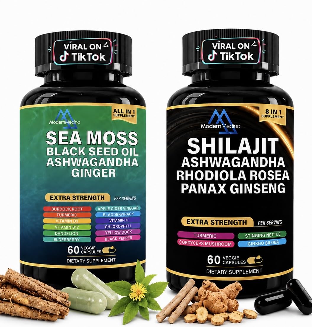 ModernMedina Sea Moss & Shilajit Capsules 120 Count