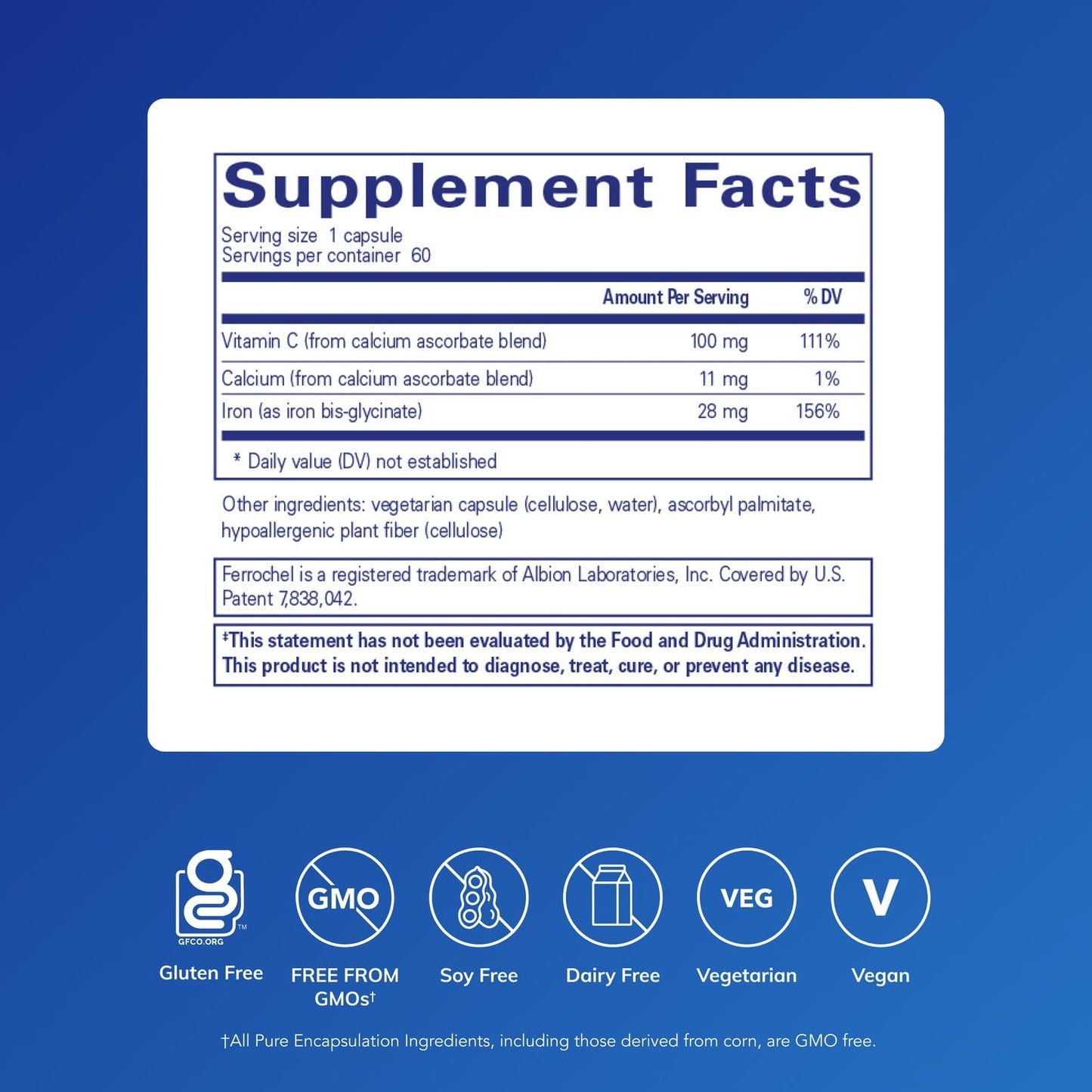 Pure Encapsulations OptiFerin-C Capsule, 60 Capsules