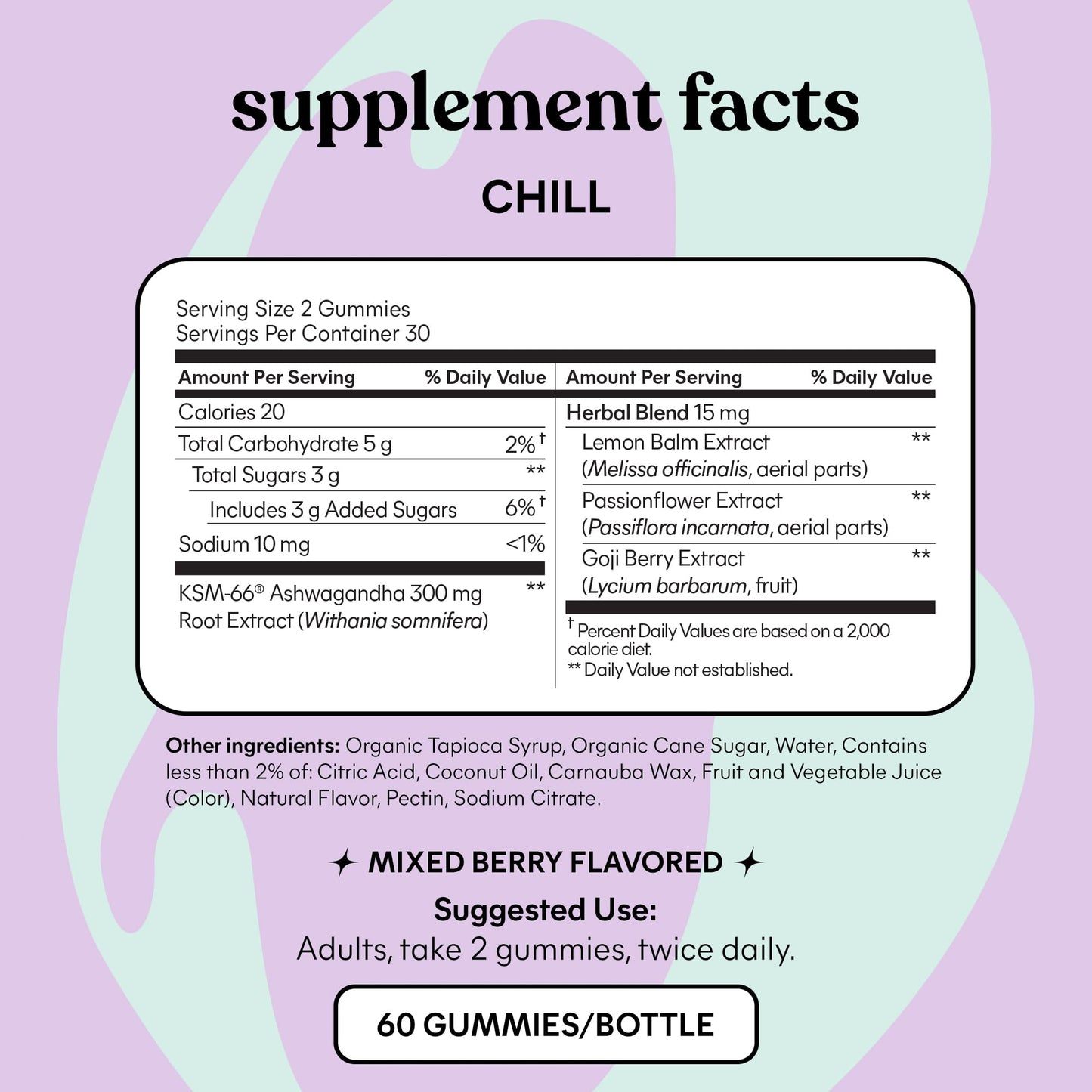 Lemme Chill Stress Relief Gummies, 60 Count
