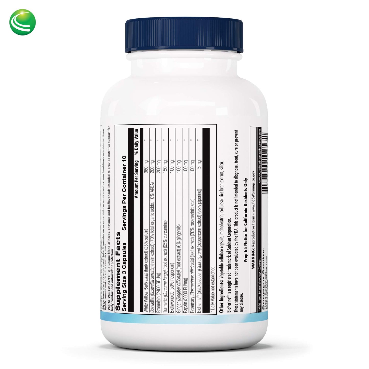 Nutra BioGenesis White Willow Forte Capsules 30