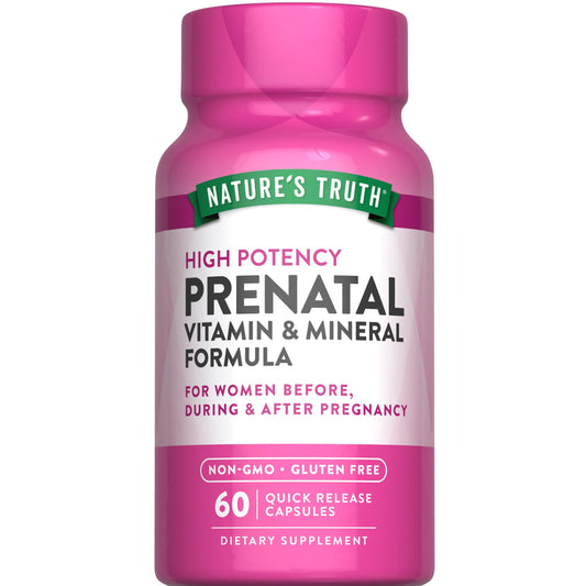 Nature's Truth Prenatal Vitamins with Folic Acid | 60 Capsules