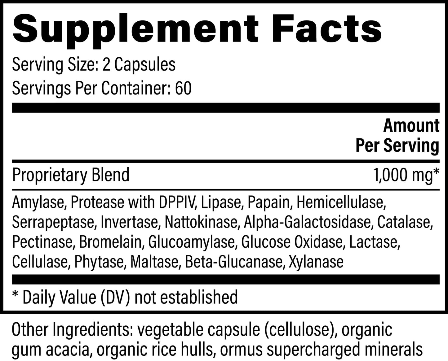 Global Healing Center Ultimate Enzymes Digestive Enzyme Supplement 240 Capsules