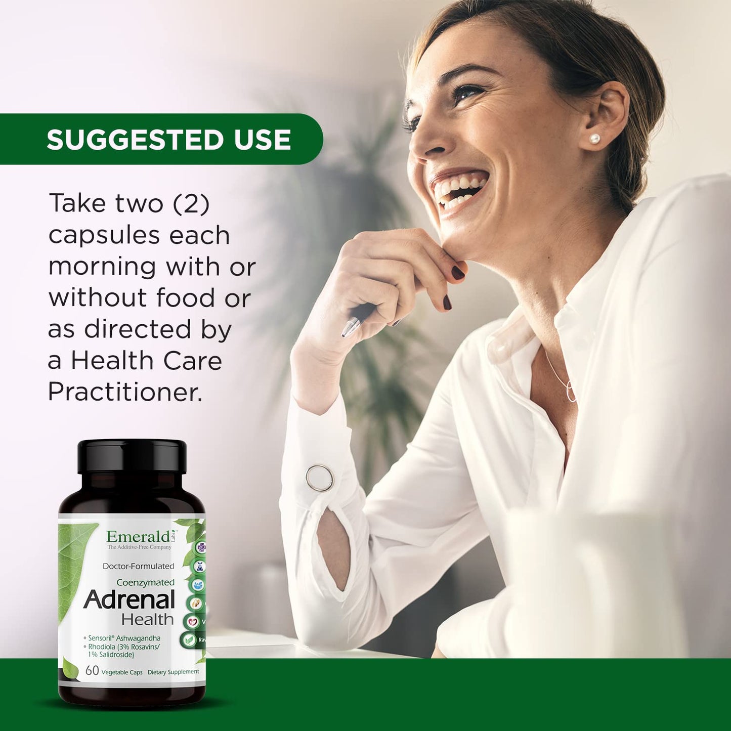 Emerald Labs Adrenal Health Capsule, 60 Count