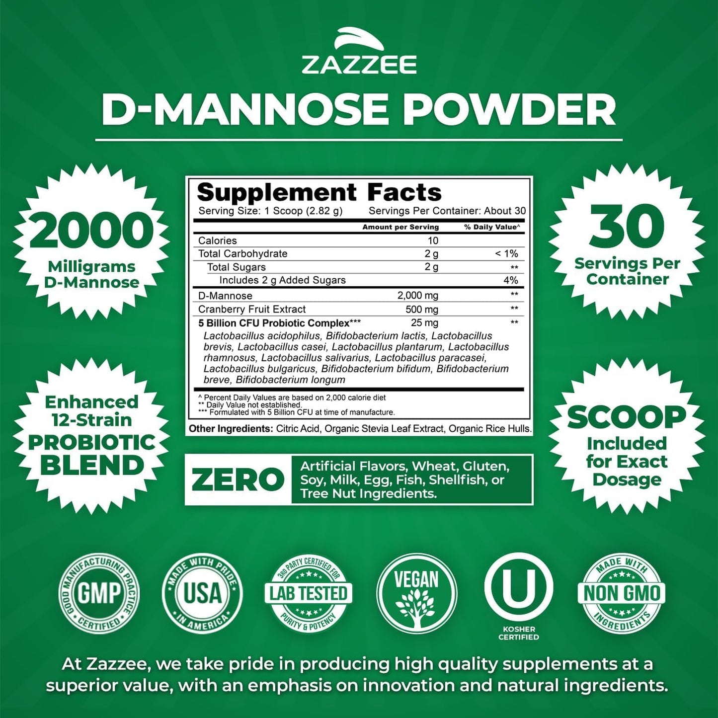 Zazzee Urinary Tract Cleanse Bundle Cranberry D Mannose Capsules