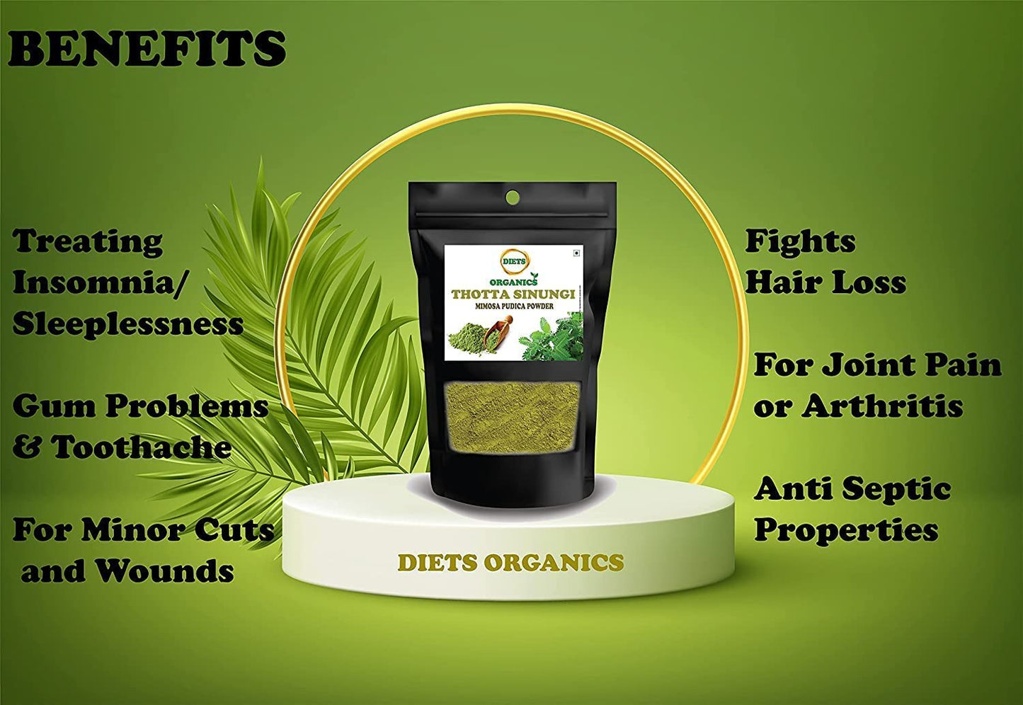 Verem Thotta Sinungi / Mimosa Pudica Powder, 100 g (3.53 oz)