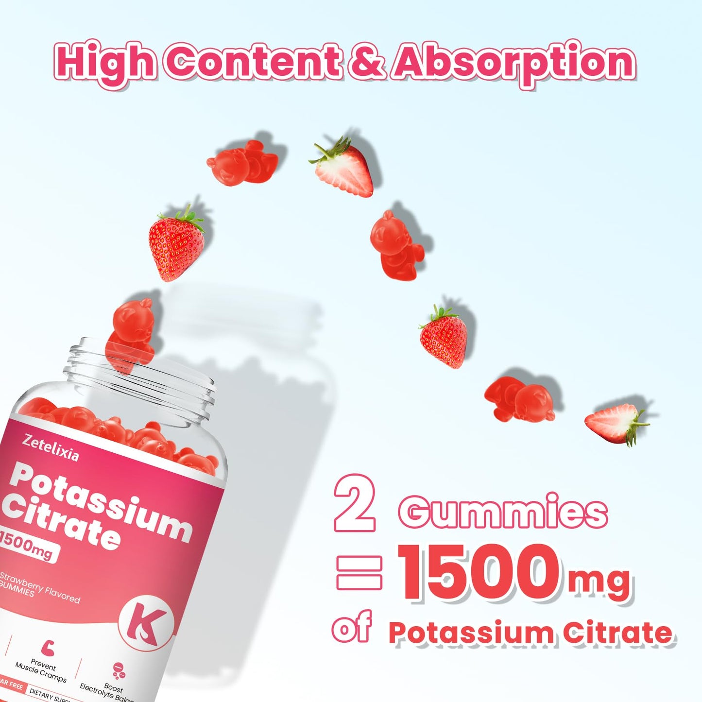 Zetelixia Potassium Gummies 60 Count