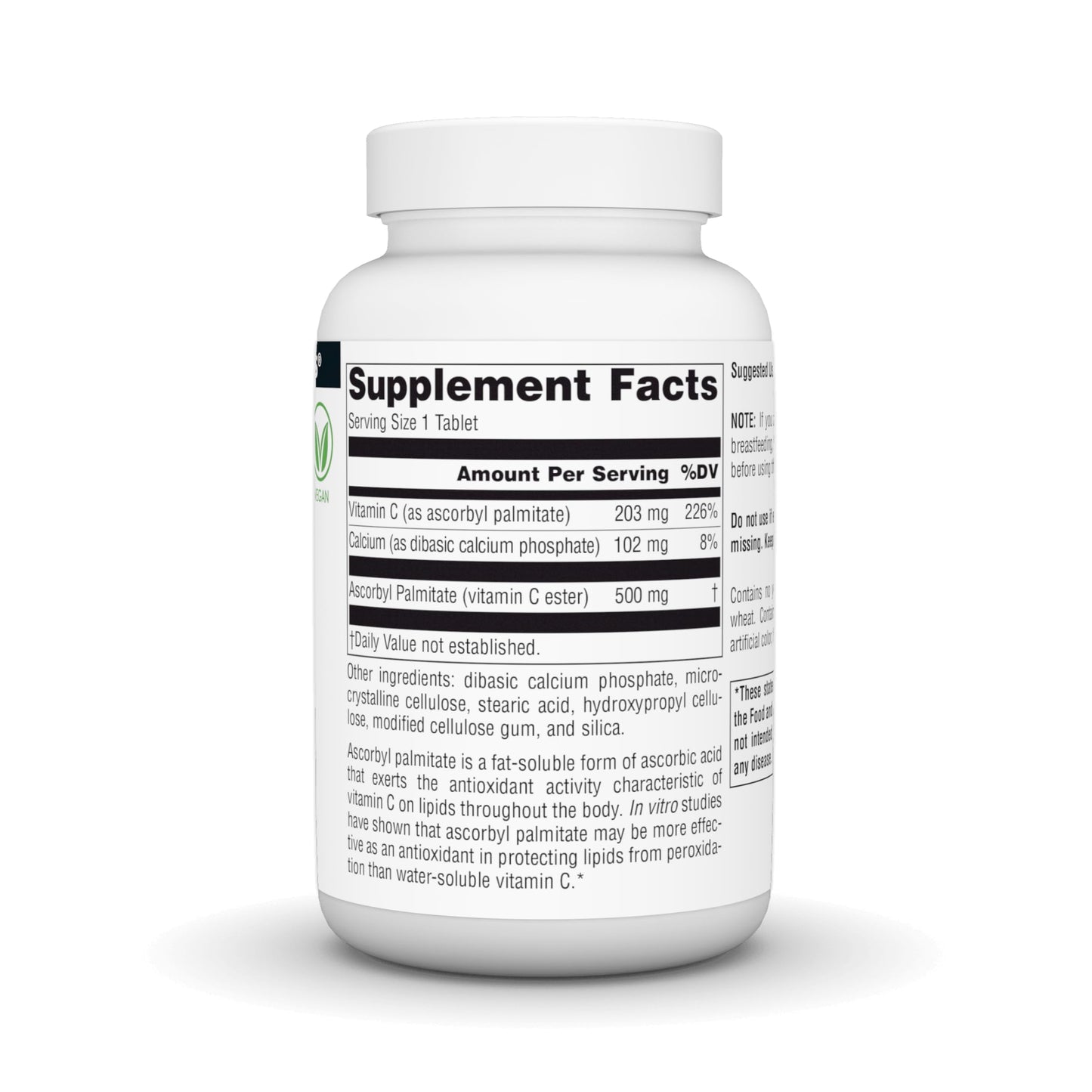 Source Naturals Ascorbyl Palmitate 500 mg Tablet, 90 Count