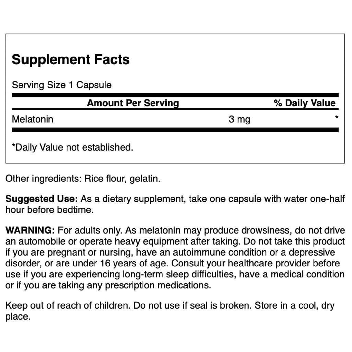 Swanson Melatonin Capsules 360