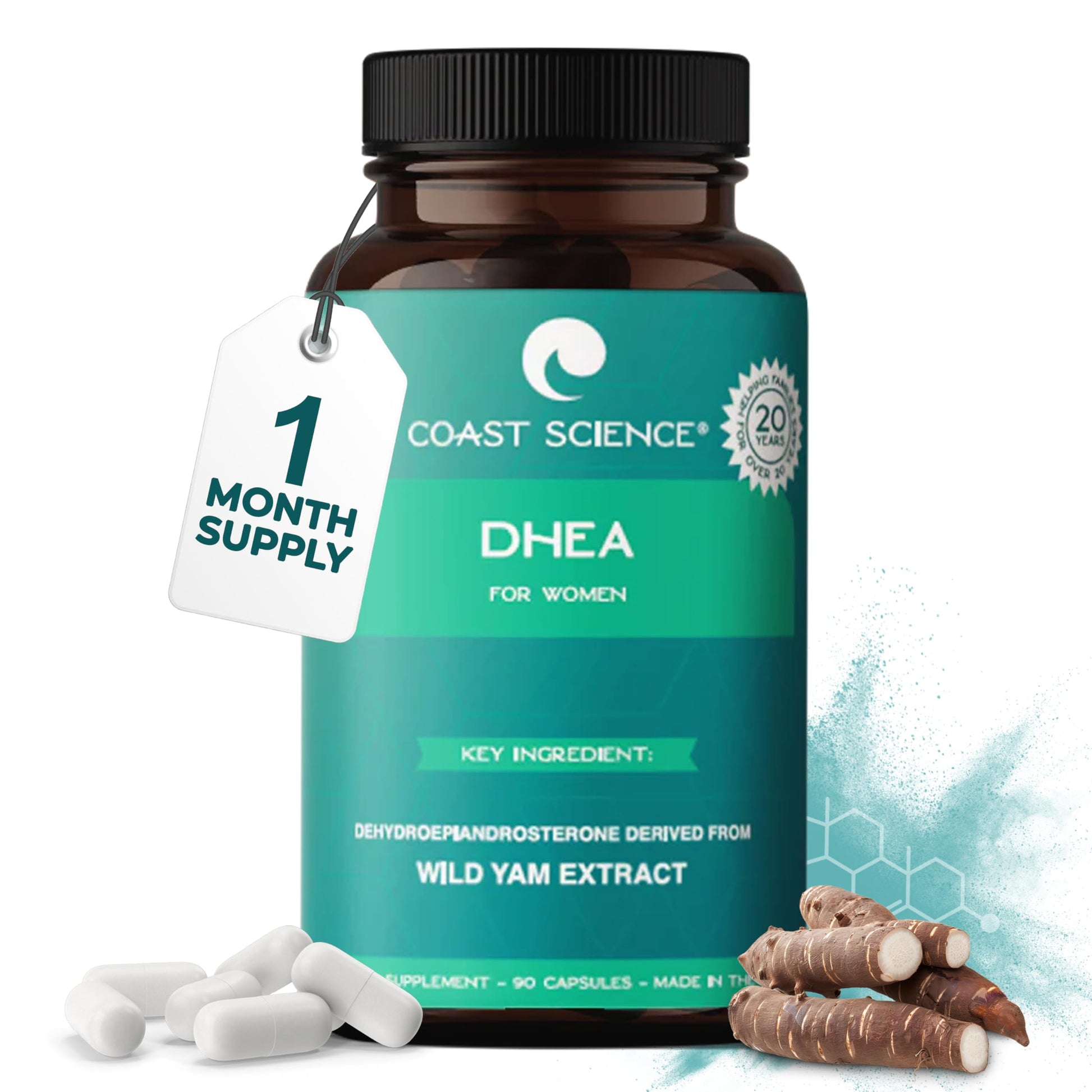 Coast Science DHEA 25mg Capsule 1 Count