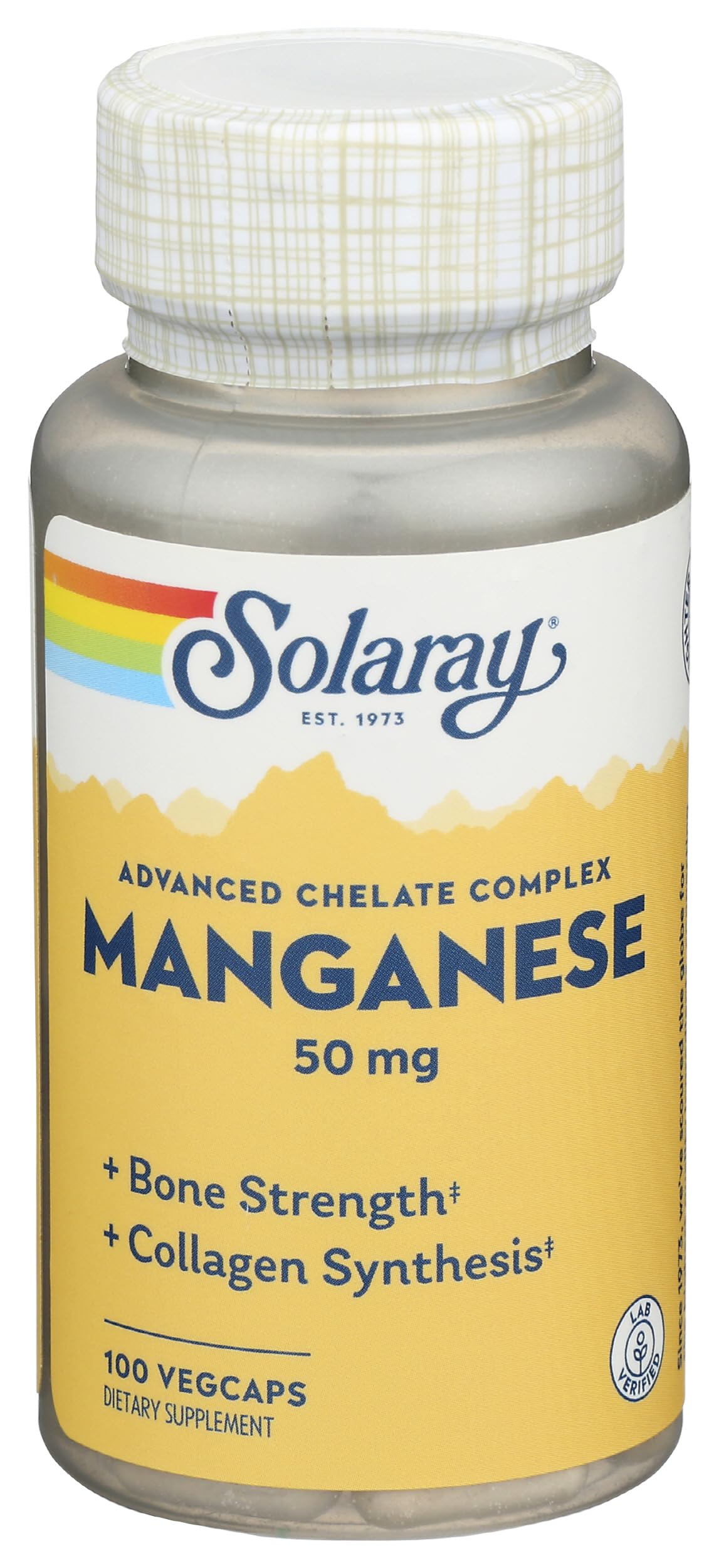 SOLARAY Manganese Supplement 50 mg Capsule 100