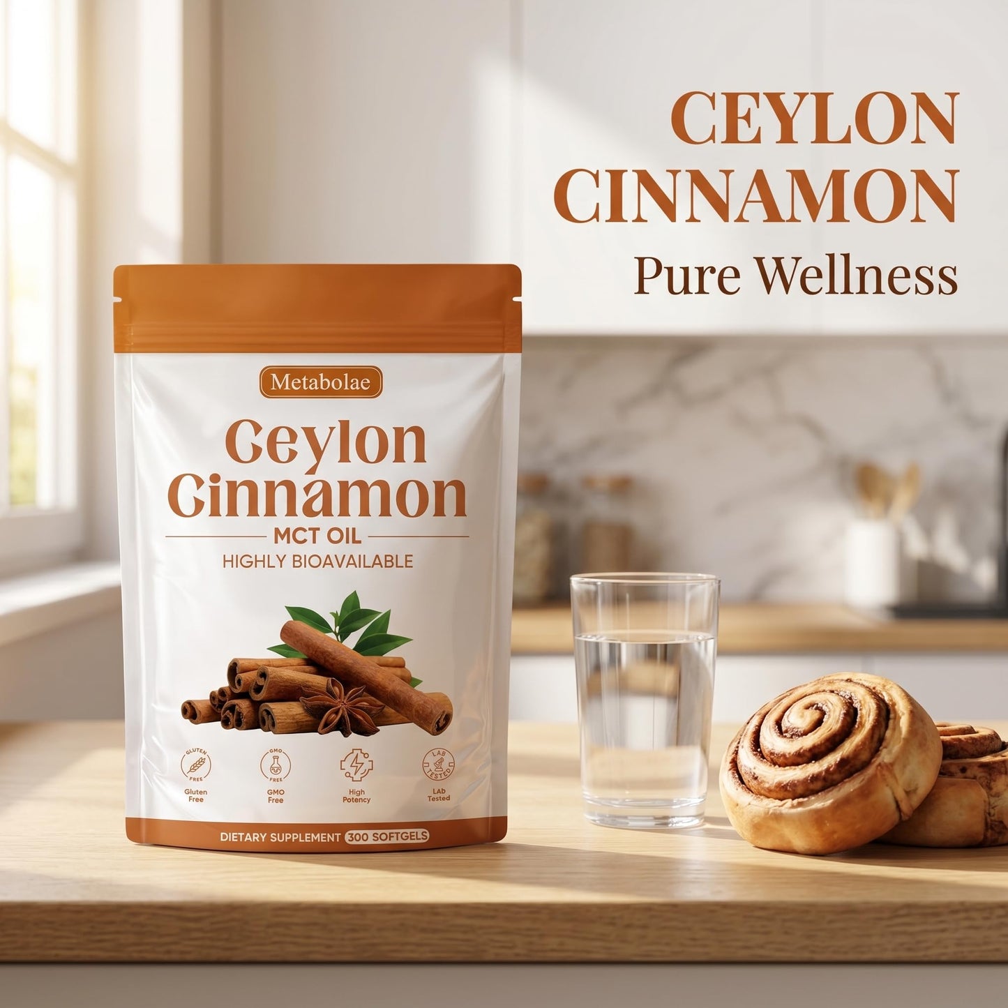 Jqewlg Metabolae Ceylon Cinnamon Softgels 300