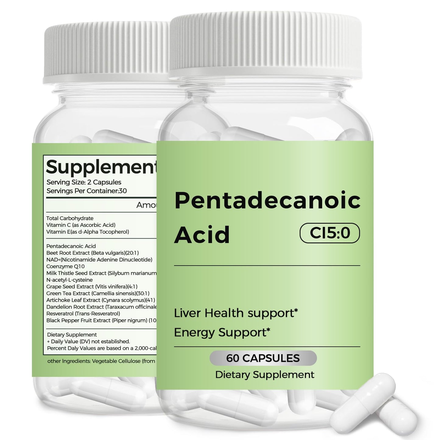 Engtozl Pentadecanoic Acid C15:0 Supplement Capsule, 60 Count