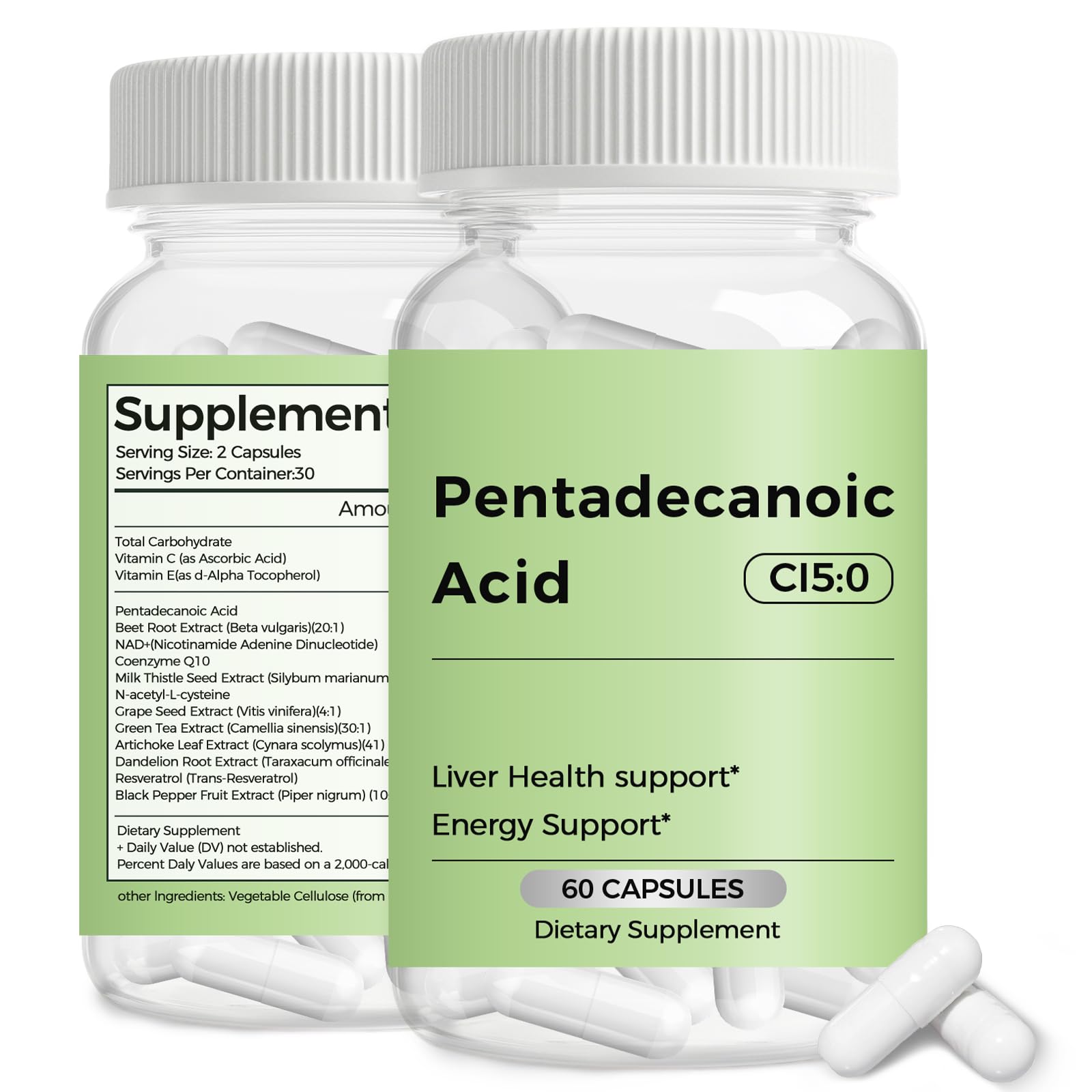 Engtozl Pentadecanoic Acid C15:0 Supplement Capsule, 60 Count