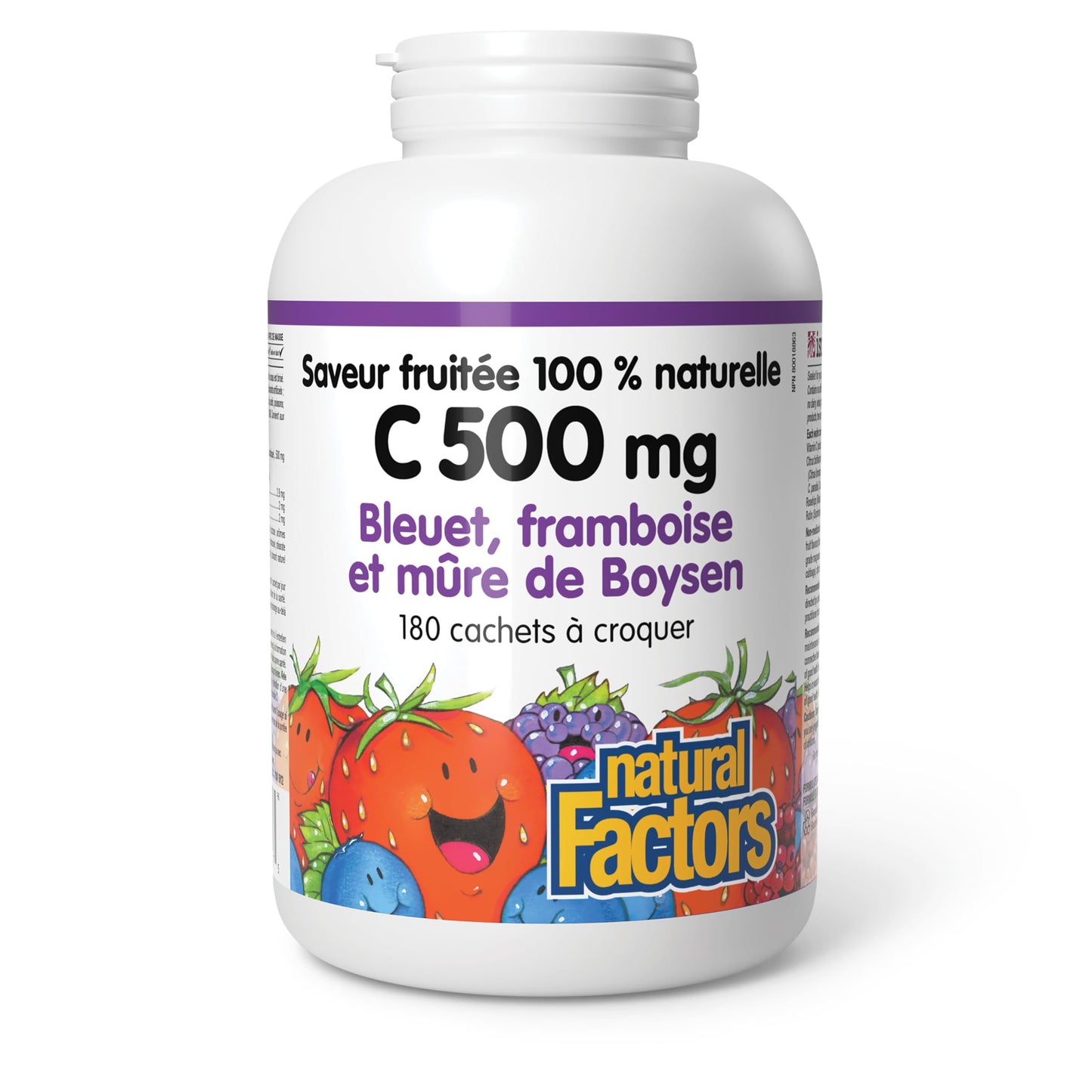 Natural Factors Kids Chewable Vitamin C 500 mg, 180 Count