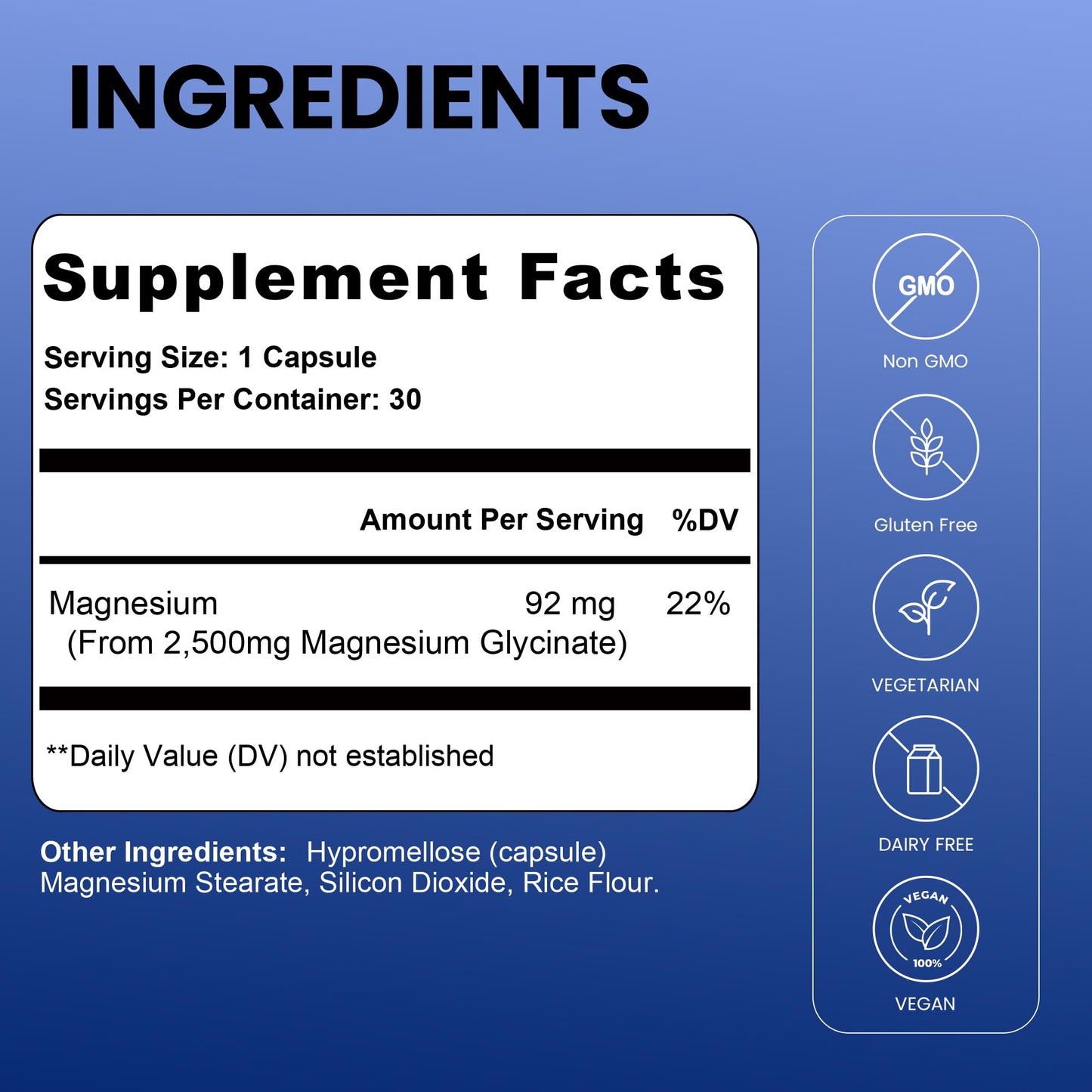 ALPINEEVA Magnesium Glycinate High Absorption Magnesium Supplement Capsule, 90 Count