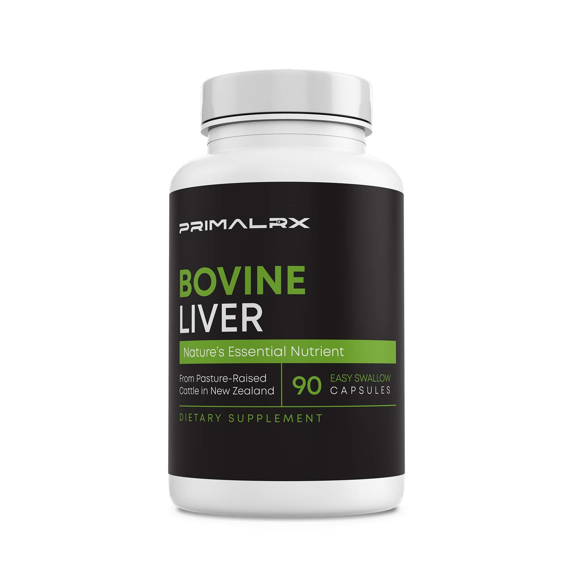 PRIMALRX Beef Liver Supplement Capsules, 90 Count