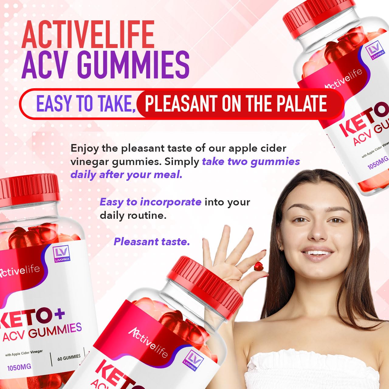 LIVORKA ActivLife Keto ACV Gummies, 180 Count