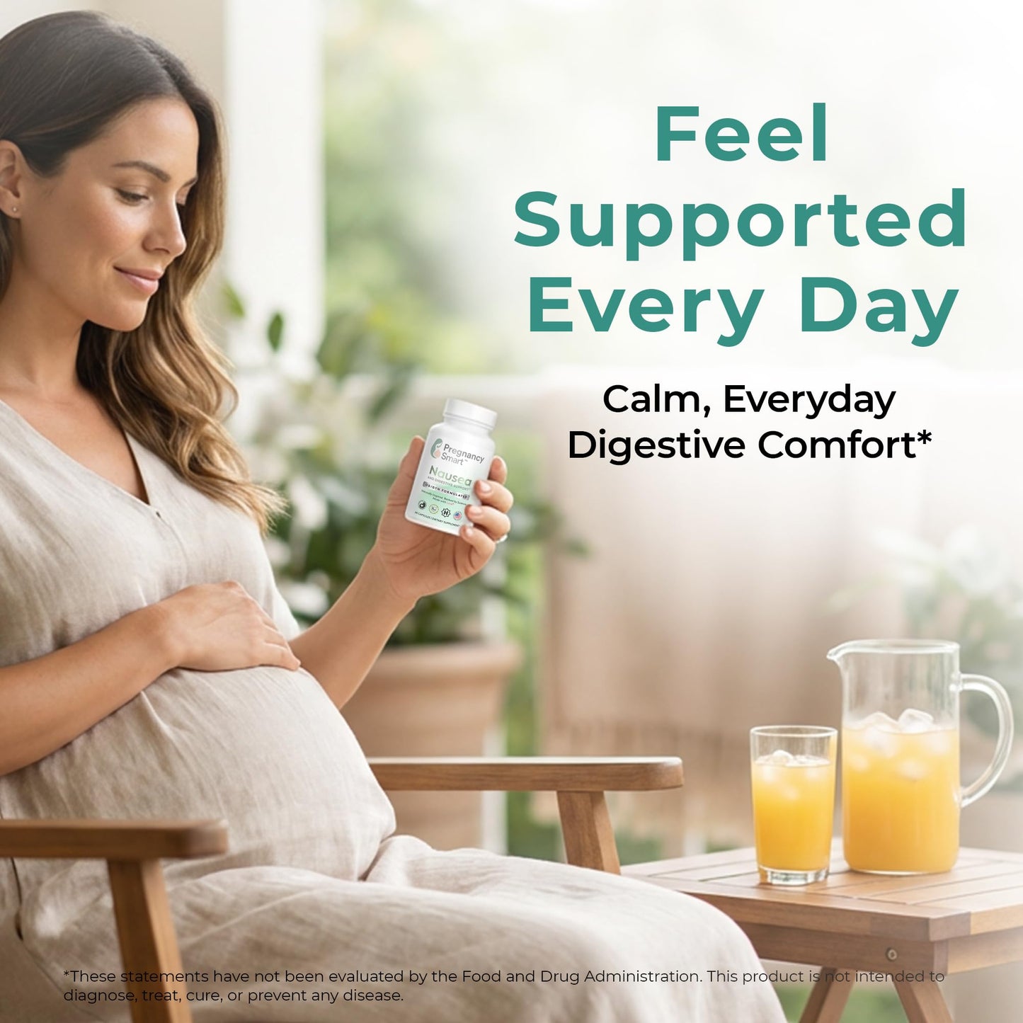 Pregnancy Smart Ginger, Vitamin B6 & Electrolytes Capsules 60 Count