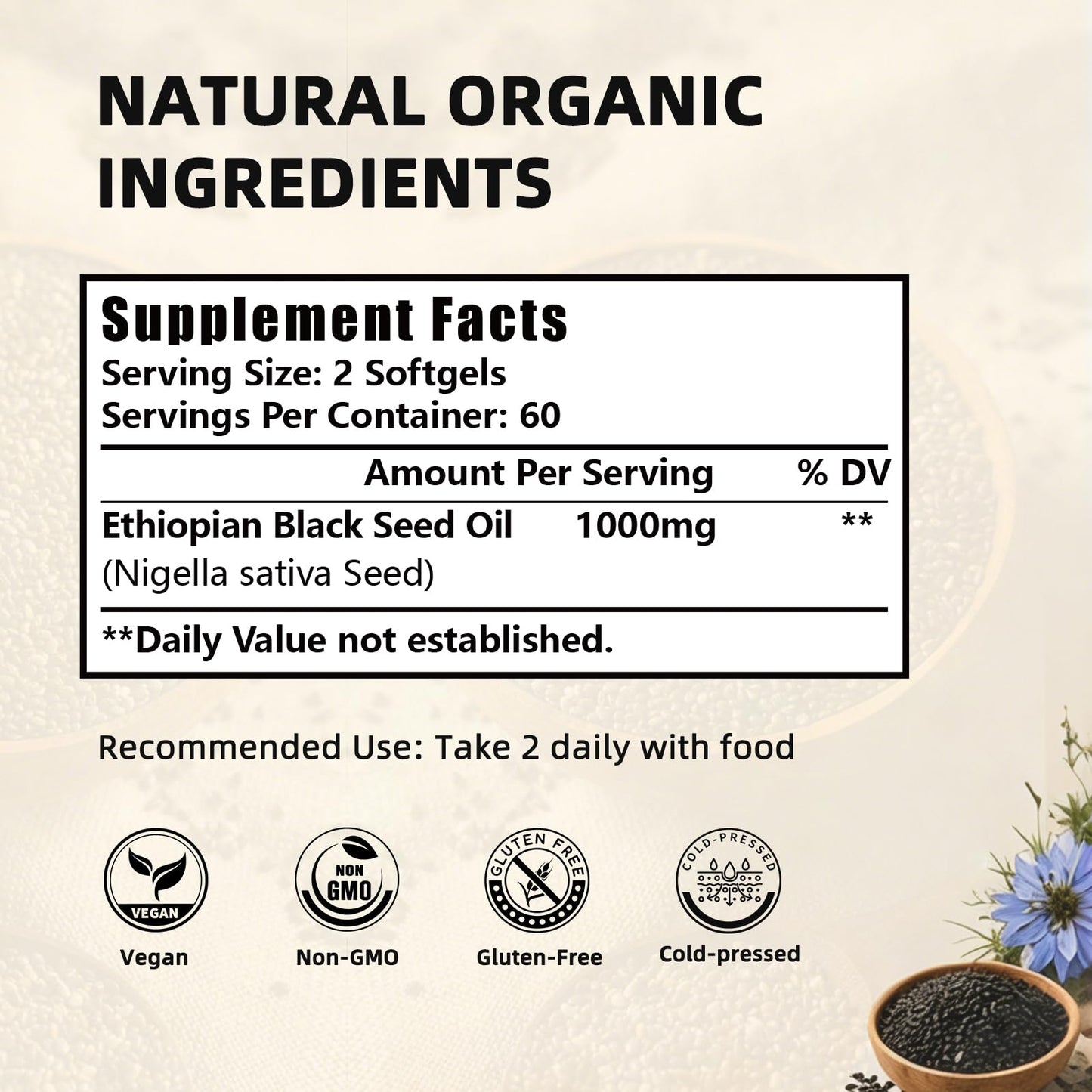 QualExis Ethiopian Black Seed Oil Softgels 120 Count