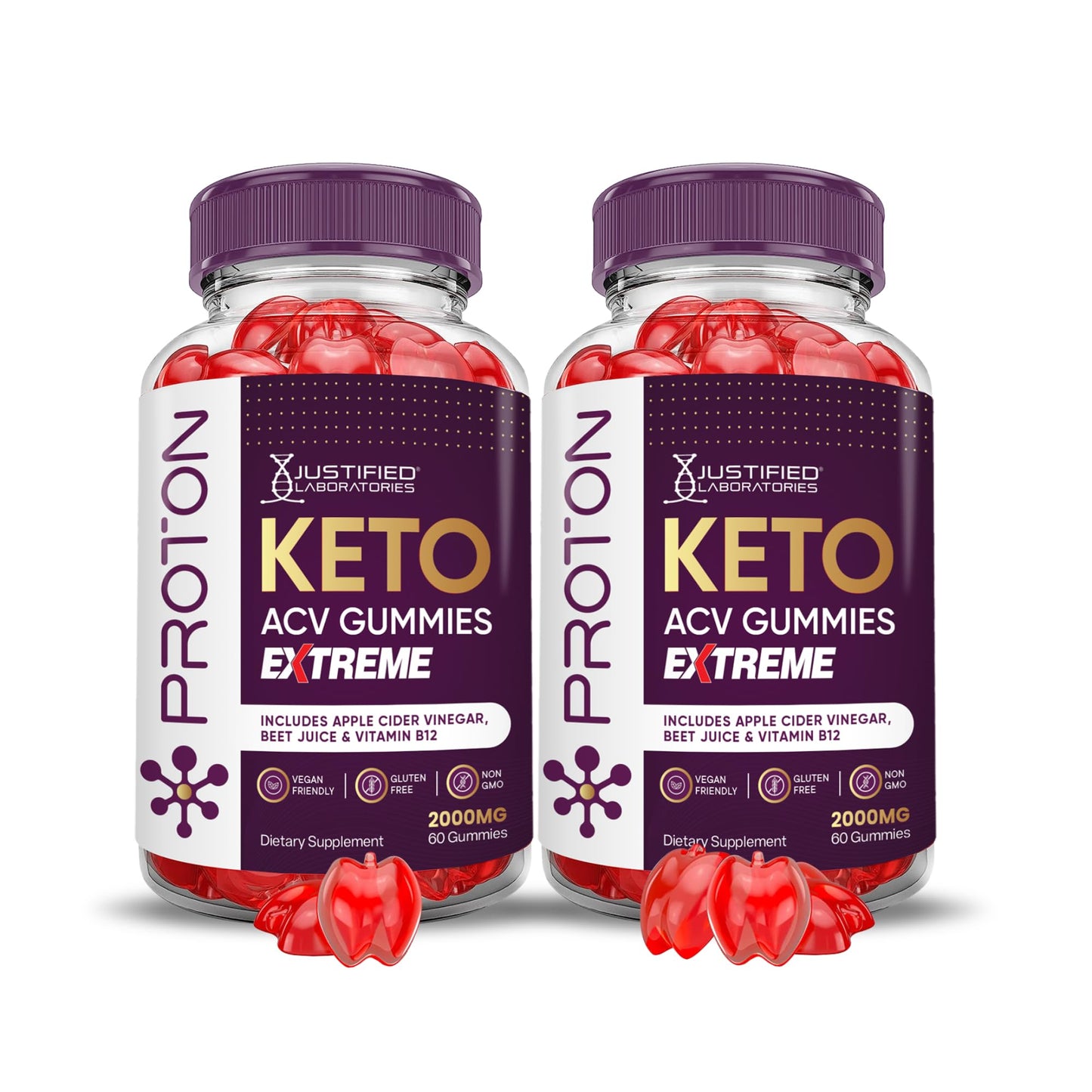 Justified Laboratories Proton Keto ACV Extreme (2000 mg) 120 Gummies