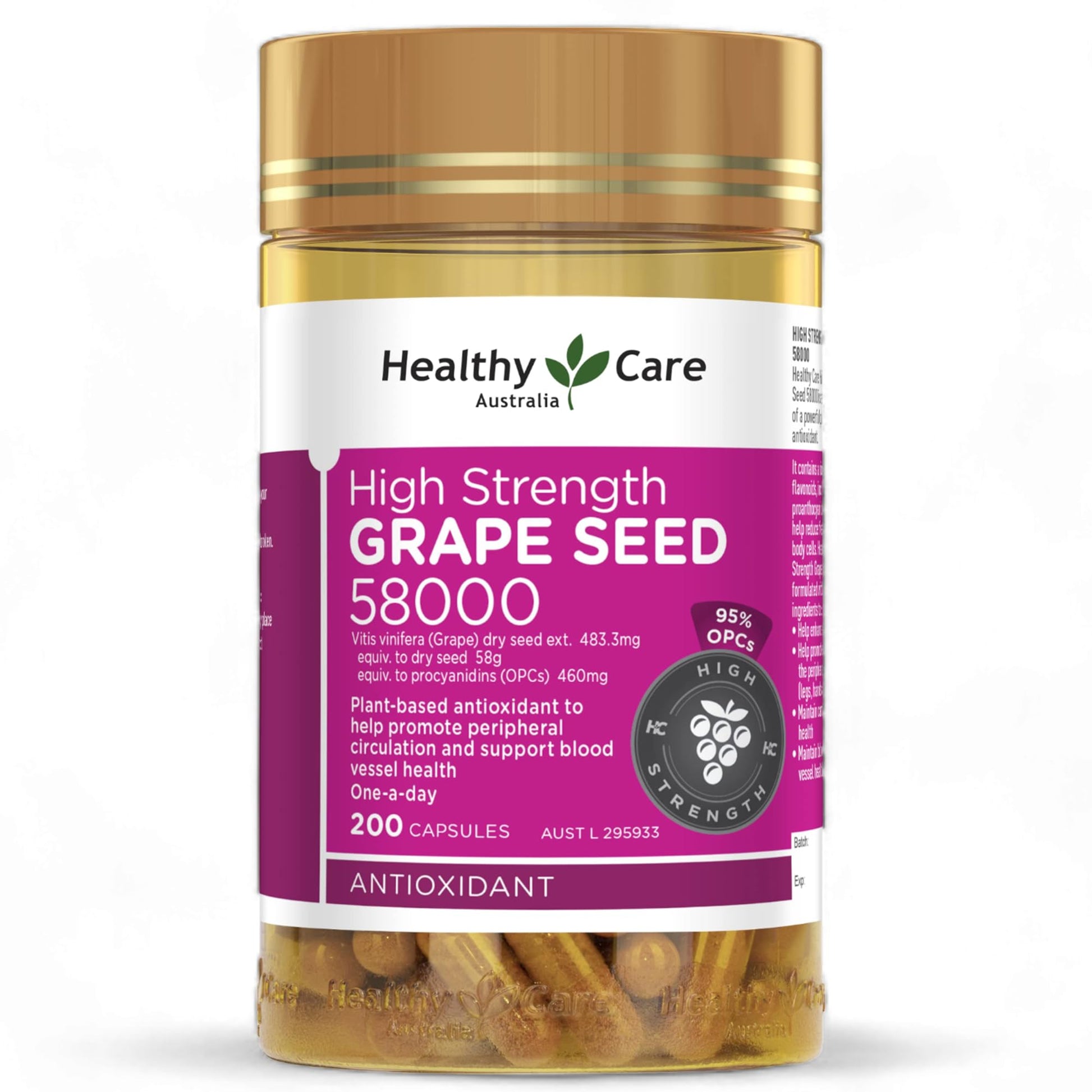 Xllent Healthy Care Grape Seed 58000 200 Capsules