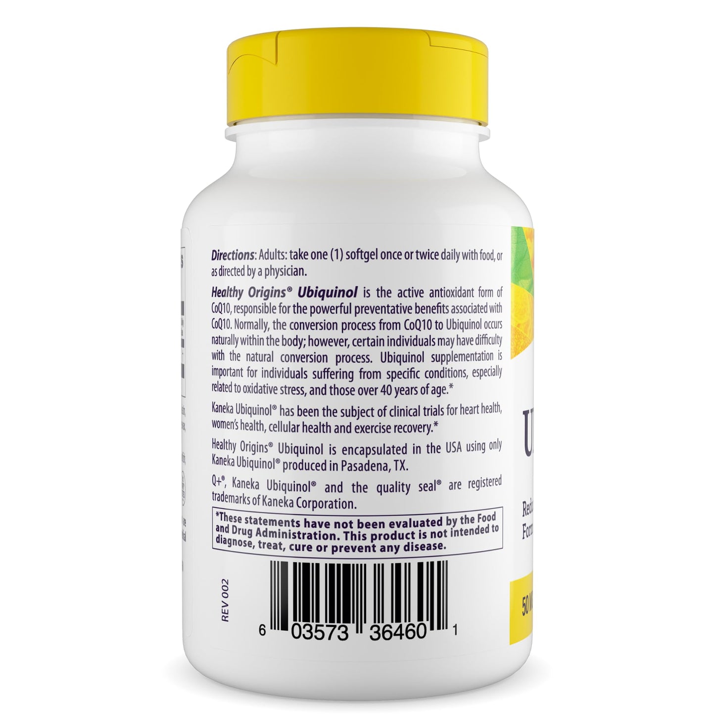 Healthy Origins Ubiquinol (Active Form of CoQ10) Softgels, 50 mg, 60 Count
