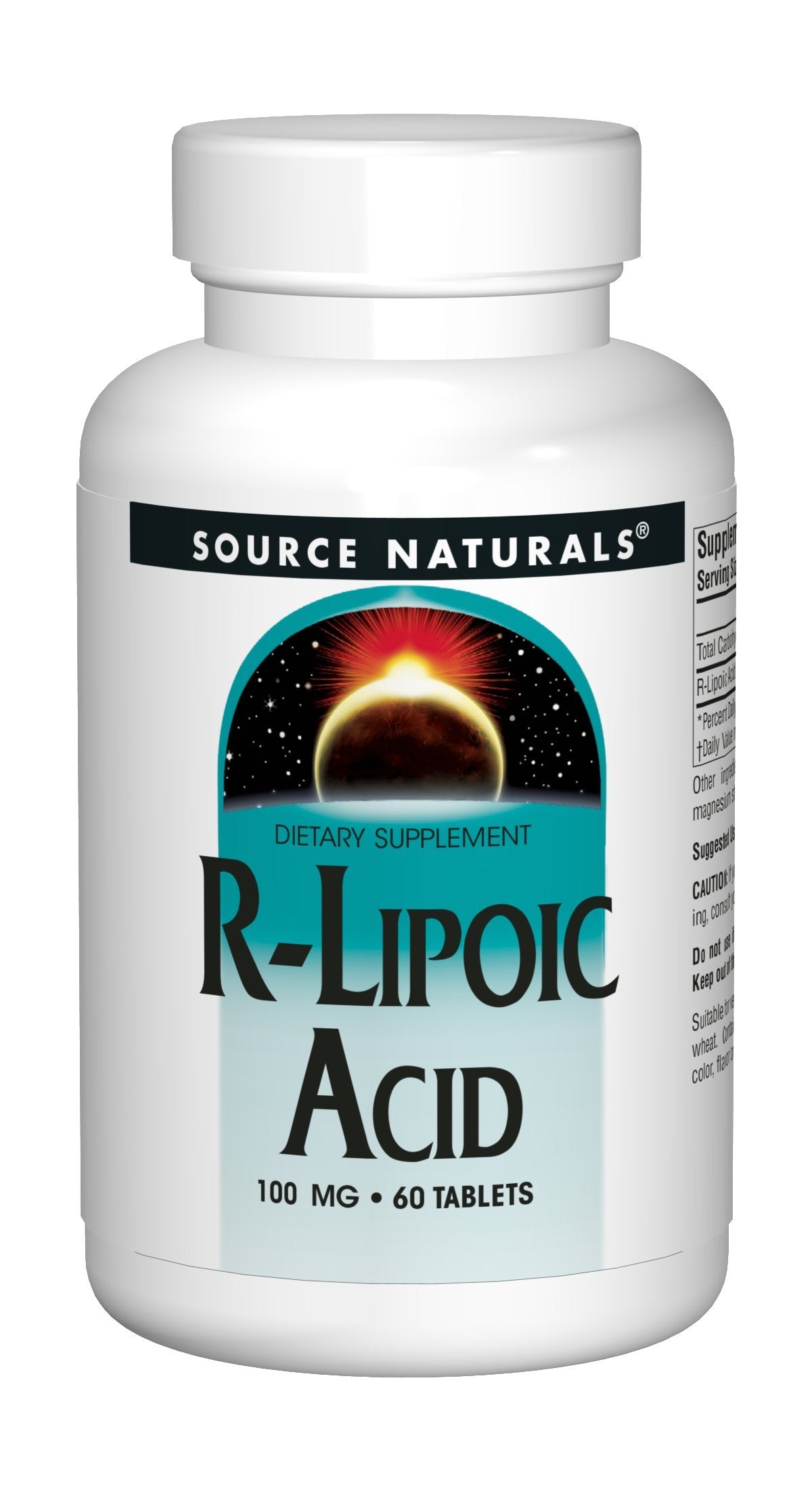 Source Naturals R-Lipoic Acid 100mg Tablets, 60 Count