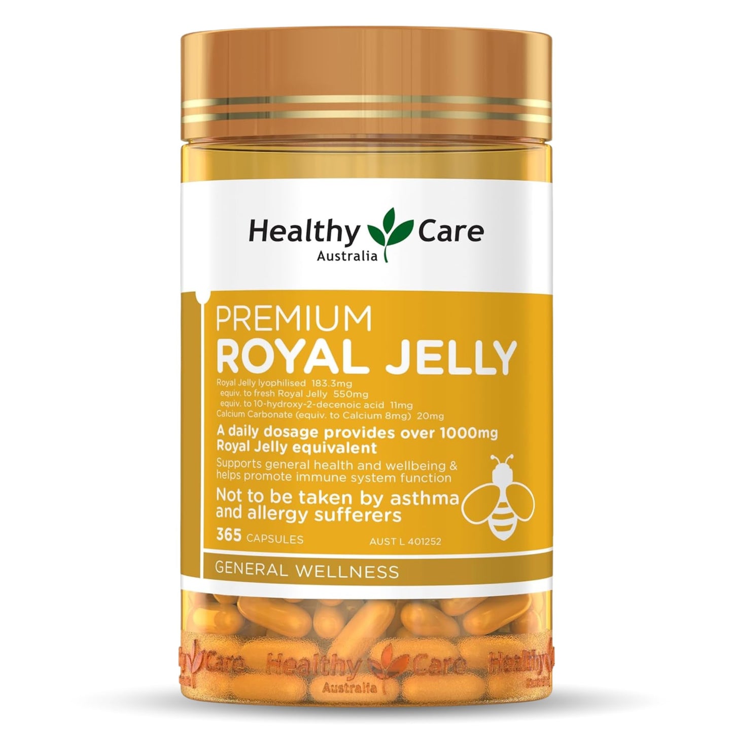 Healthy Care Royal Jelly 1000 Capsules 365 Count
