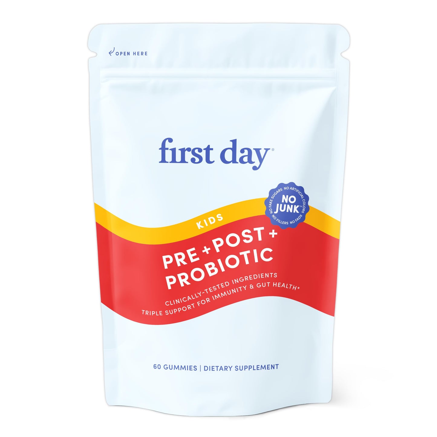 FIRST DAY Kids Probiotic Gummies, 60 Count