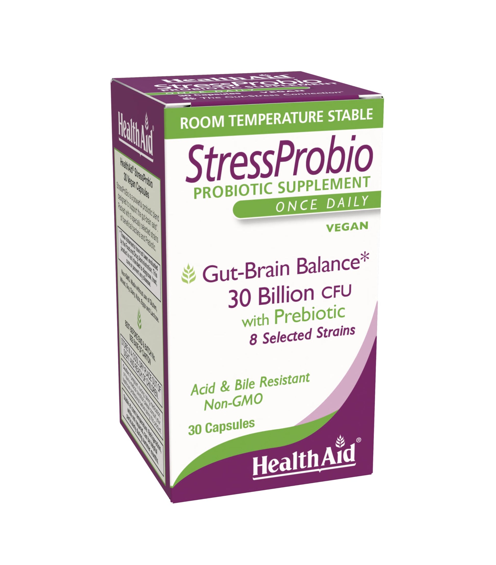 HealthAid StressProbio Gut-Brain Probiotic Capsule 30 Count