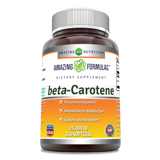 Amazing Nutrition Beta Carotene Supplement, 360 Softgels