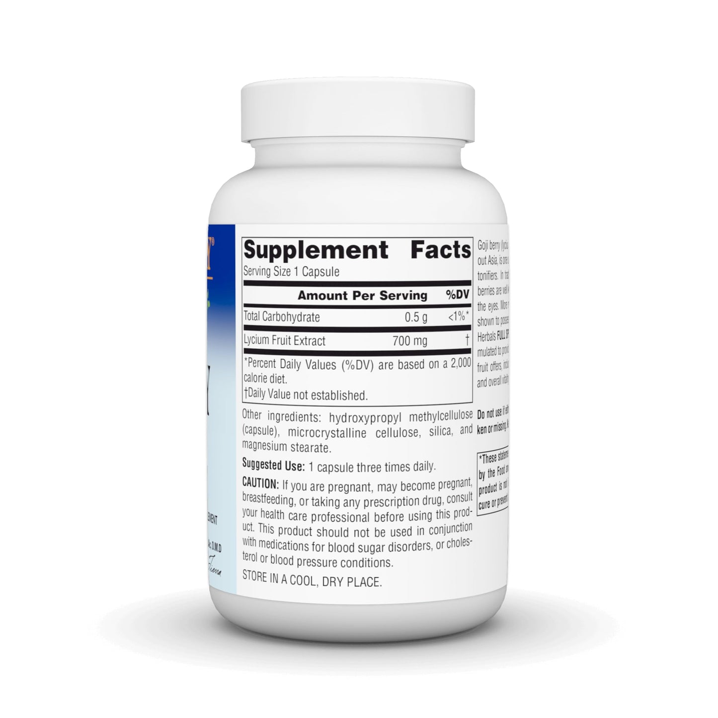 Planetary Herbals Goji Berry Full Spectrum 700mg Vegetarian Capsules, 90 Count
