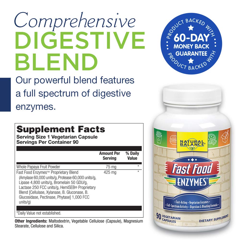 Natural Balance Fast Food Enzymes 90 Capsules