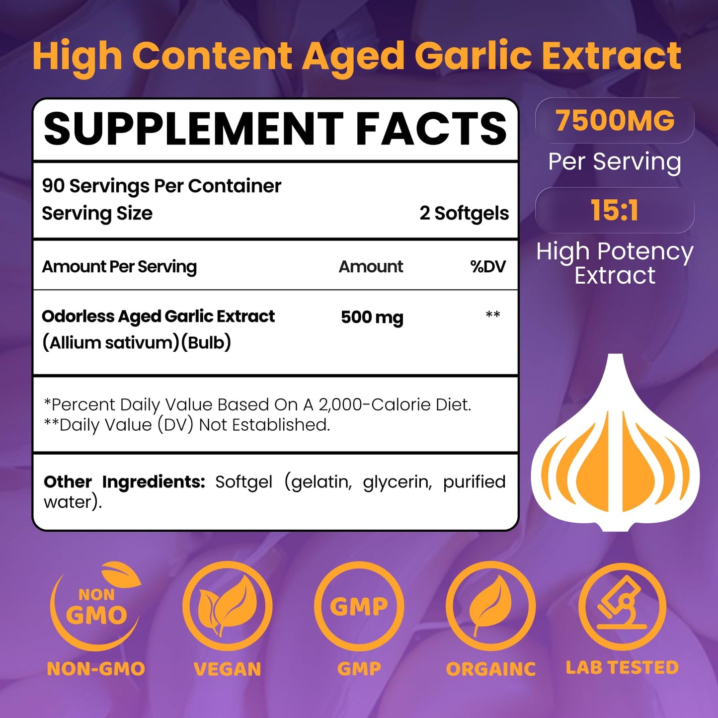 Aube'Azur Aged Garlic Extract Softgels 180