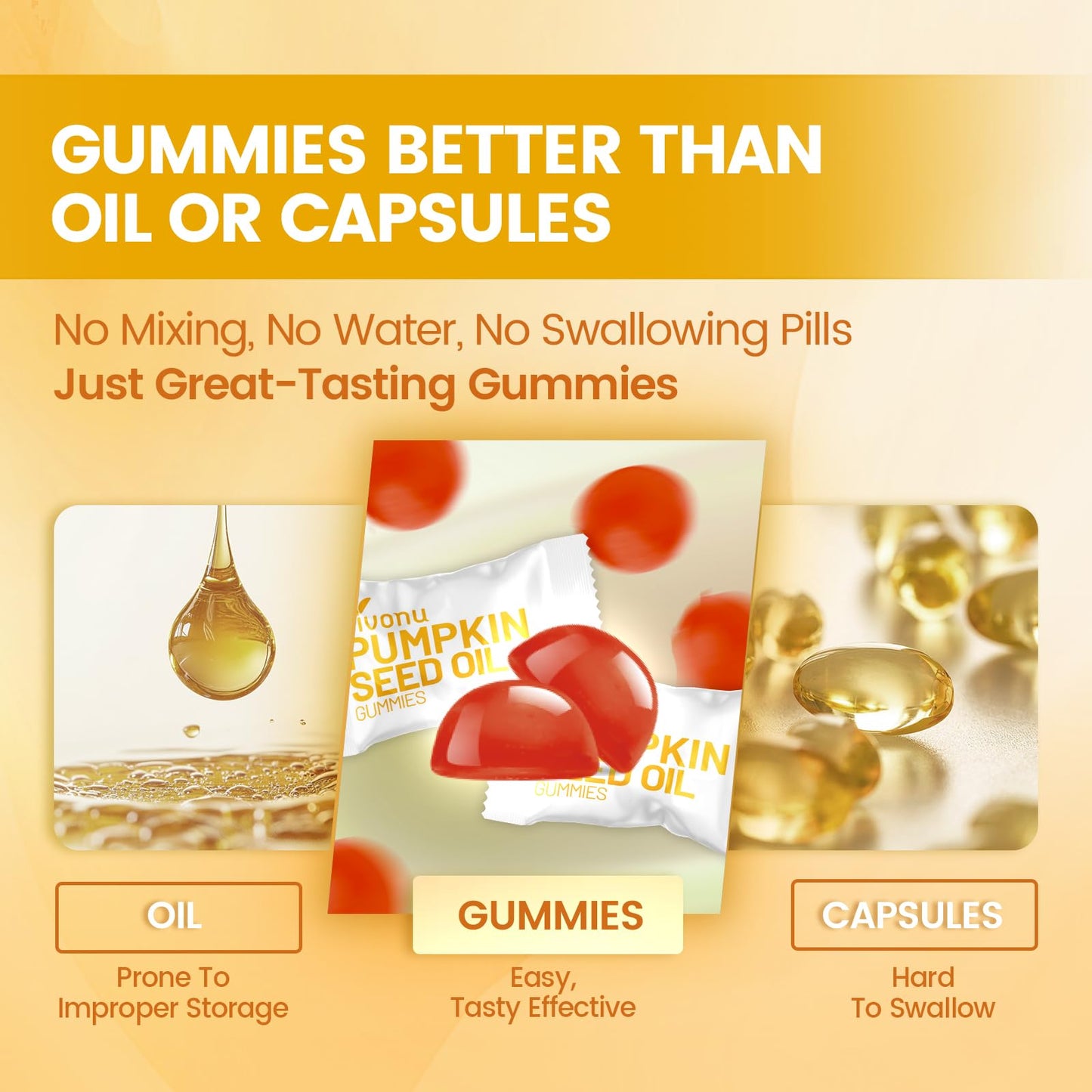 VivoNu Organic Pumpkin Seed Oil Capsule, 180 Count