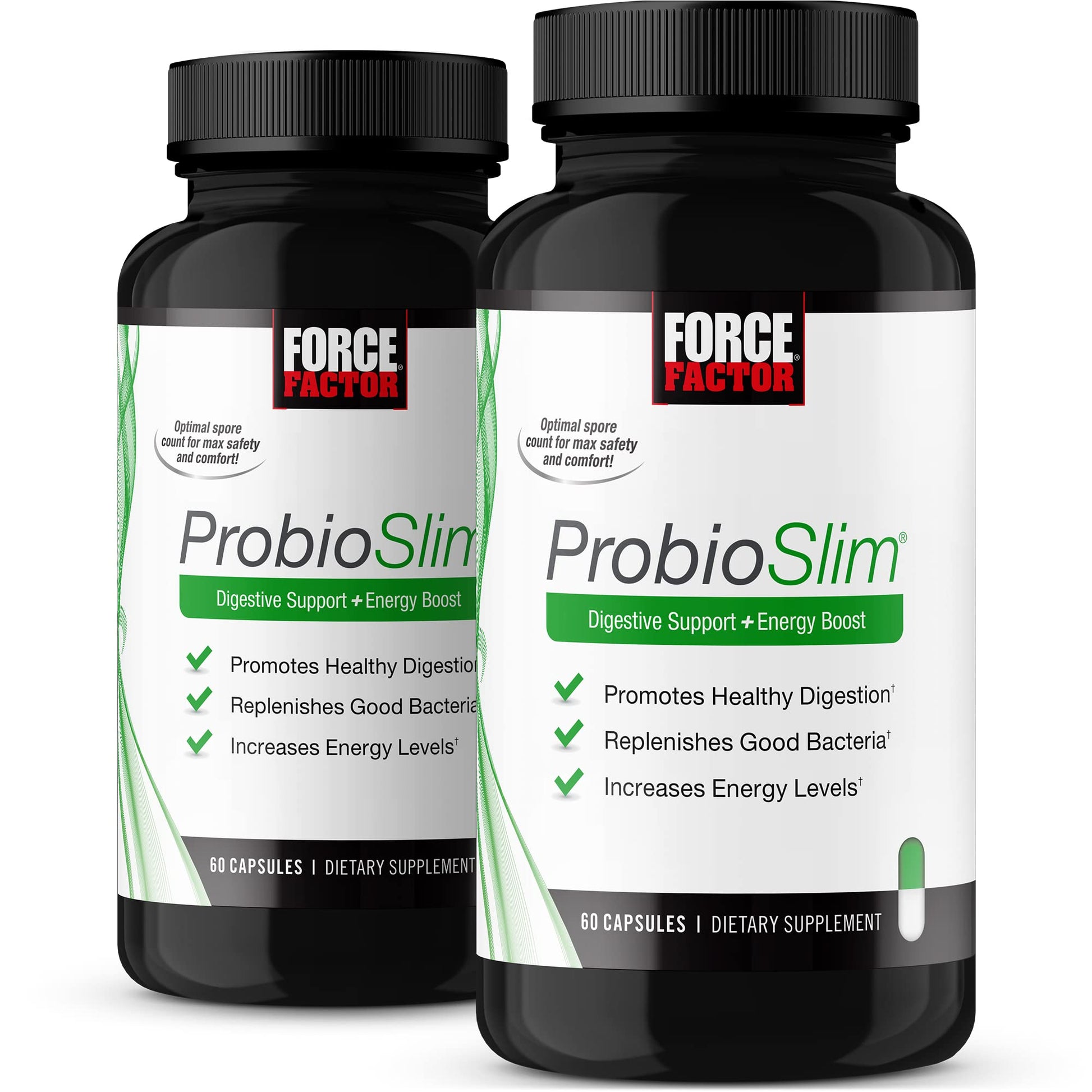 Force Factor ProbioSlim Probiotic Supplement for Women and Men with Probiotics and Green Tea Extract, 120 Capsules