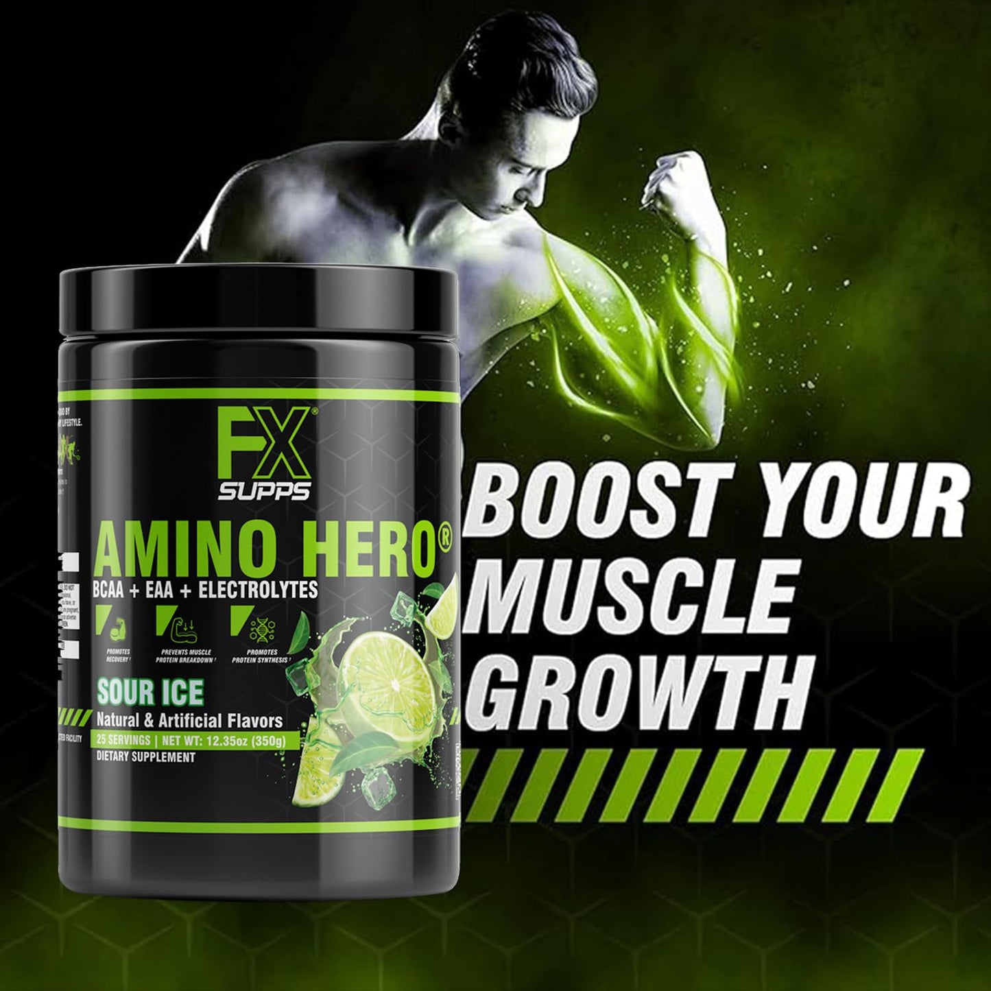 FXSUPPS Amino Hero Sour Ice Powder 24