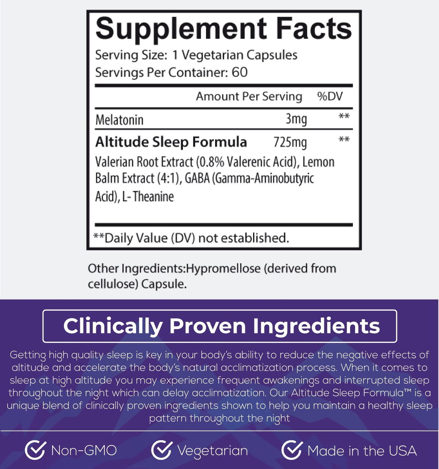 Parker Pharmaceutical High Altitude Sleep Capsule 60 Count