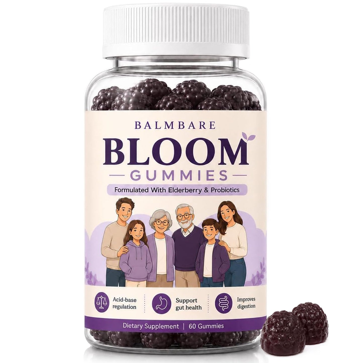 Boaccy Balmbare Bloom Gummies 60 Count