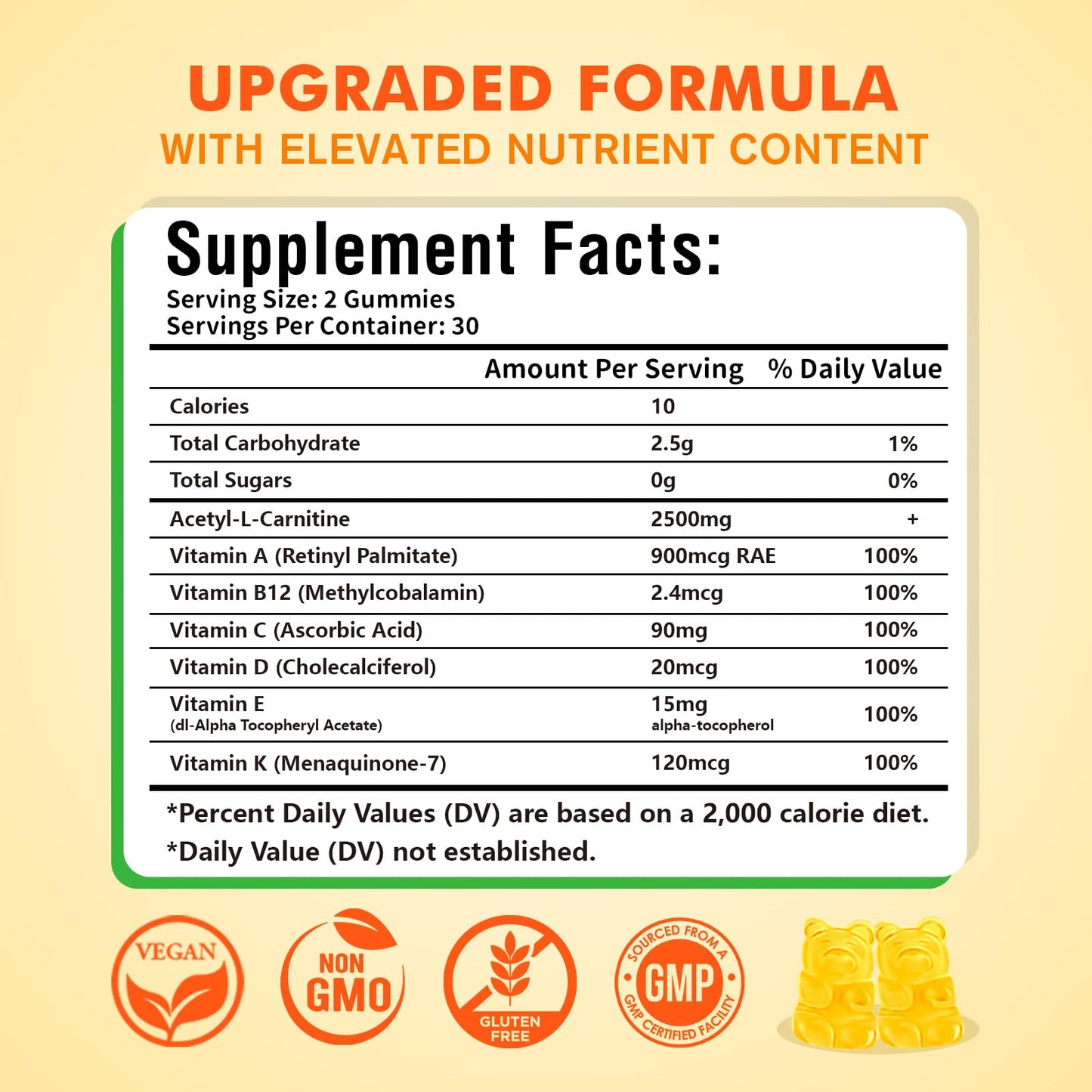Sijigood Acetyl L-Carnitine Gummies 120 Count