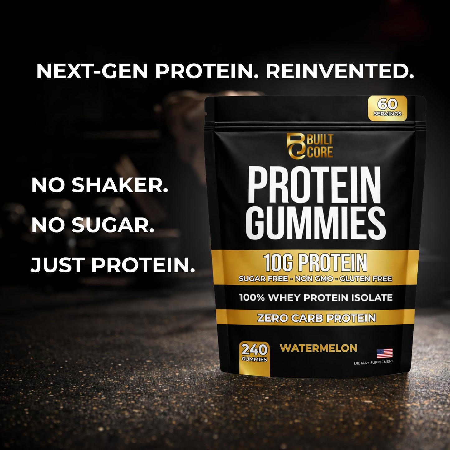 BuiltCore Whey Isolate Protein Gummies 25 Count