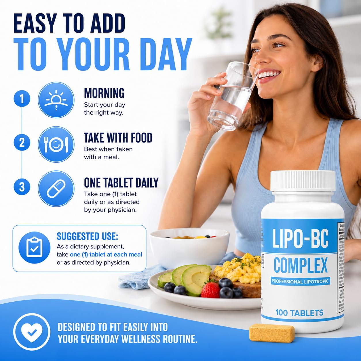 Legere Pharmaceuticals Lipo BC Complex Tablets 200 Tablets