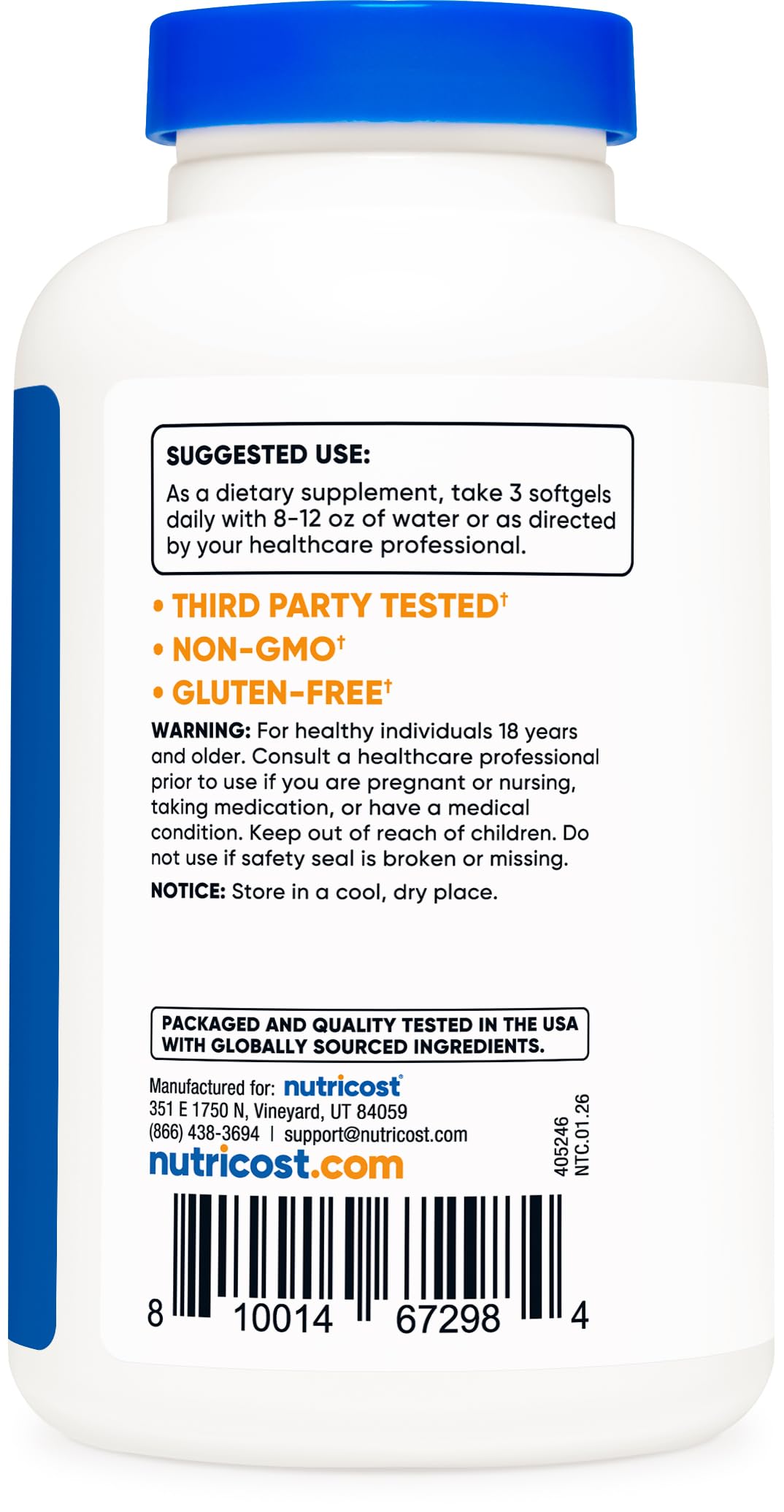 Nutricost Omega 3 Fish Oil Softgels 120