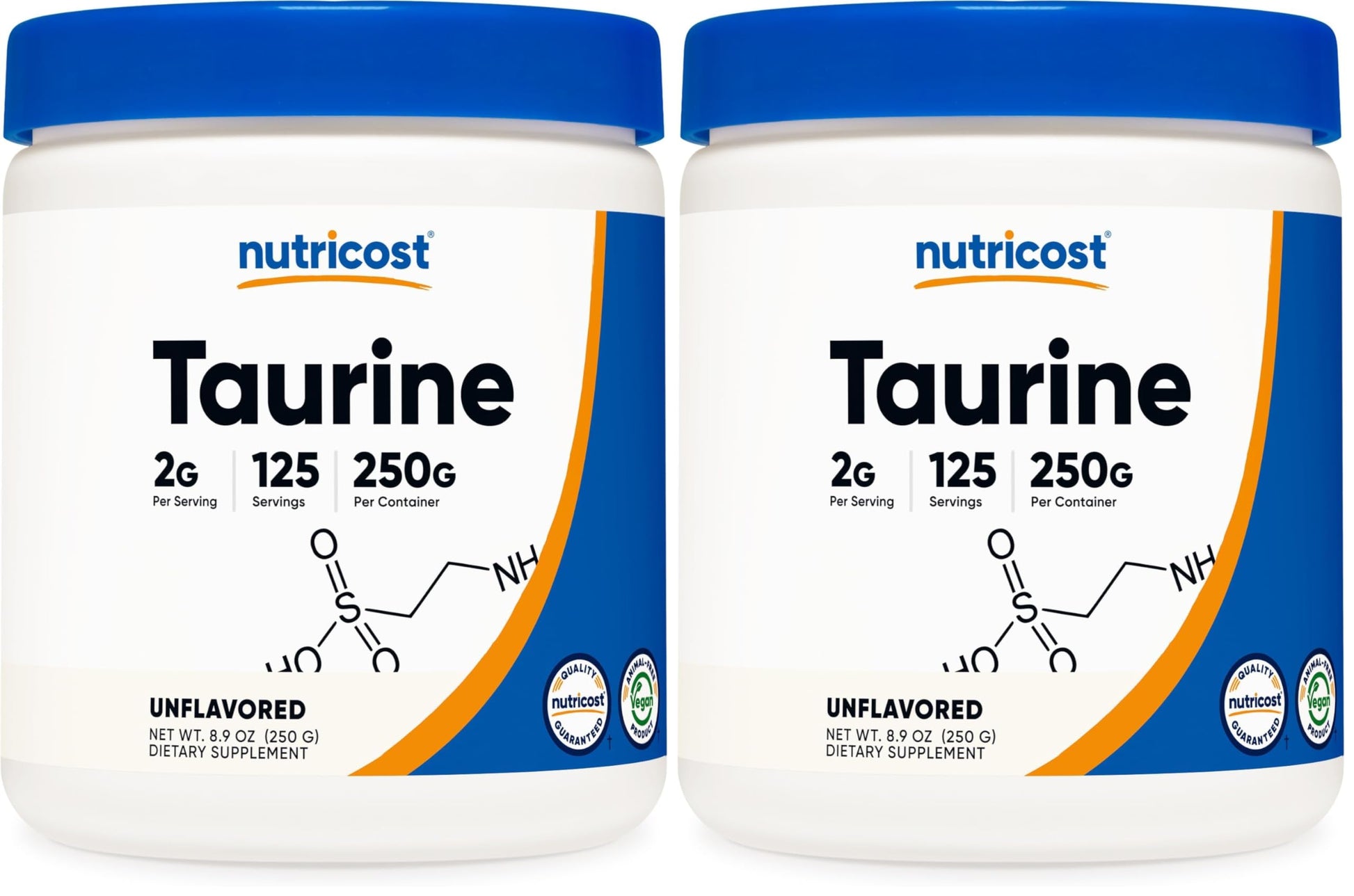 Nutricost Taurine Powder 250 Gram (Pack of 2)