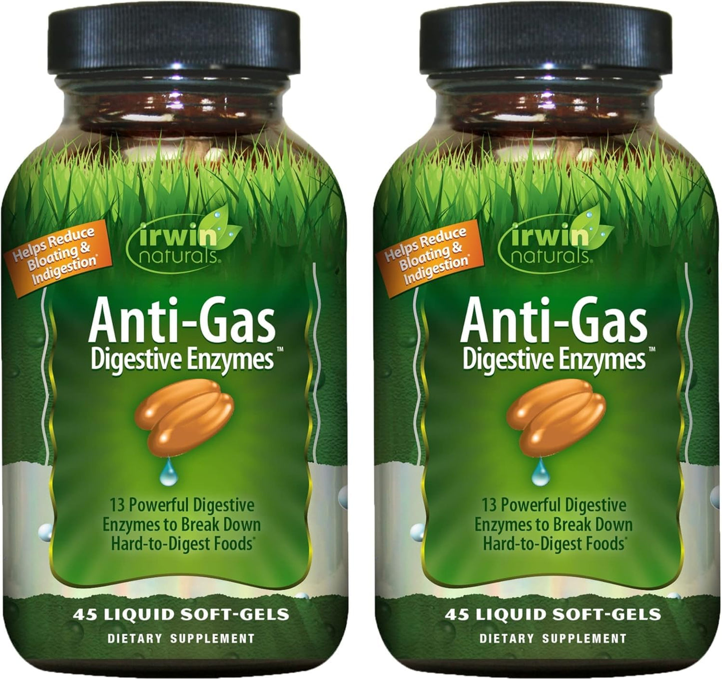 Irwin Naturals Anti-Gas Digestive Enzymes Soft-Gels 2 Pack