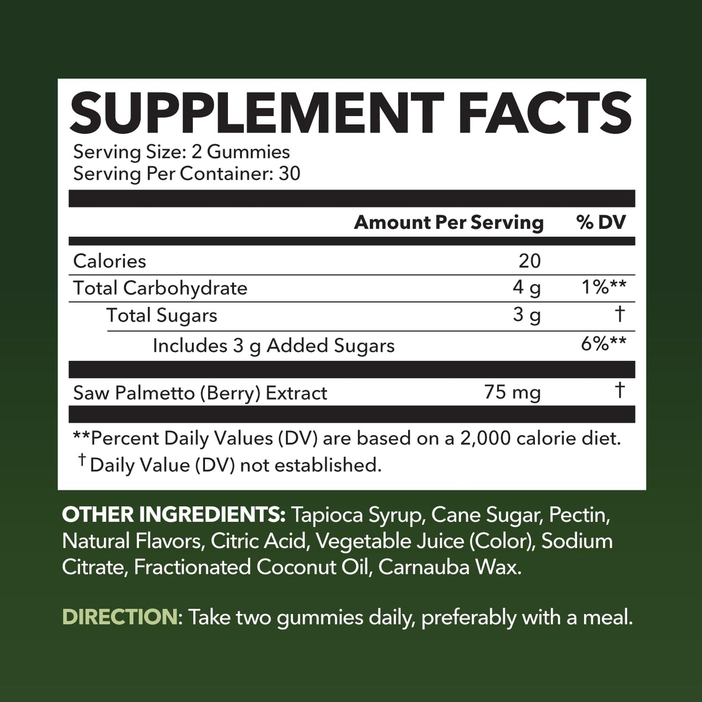 HAVASU NUTRITION Saw Palmetto Gummies Prostate Health Supplement, 60 Count