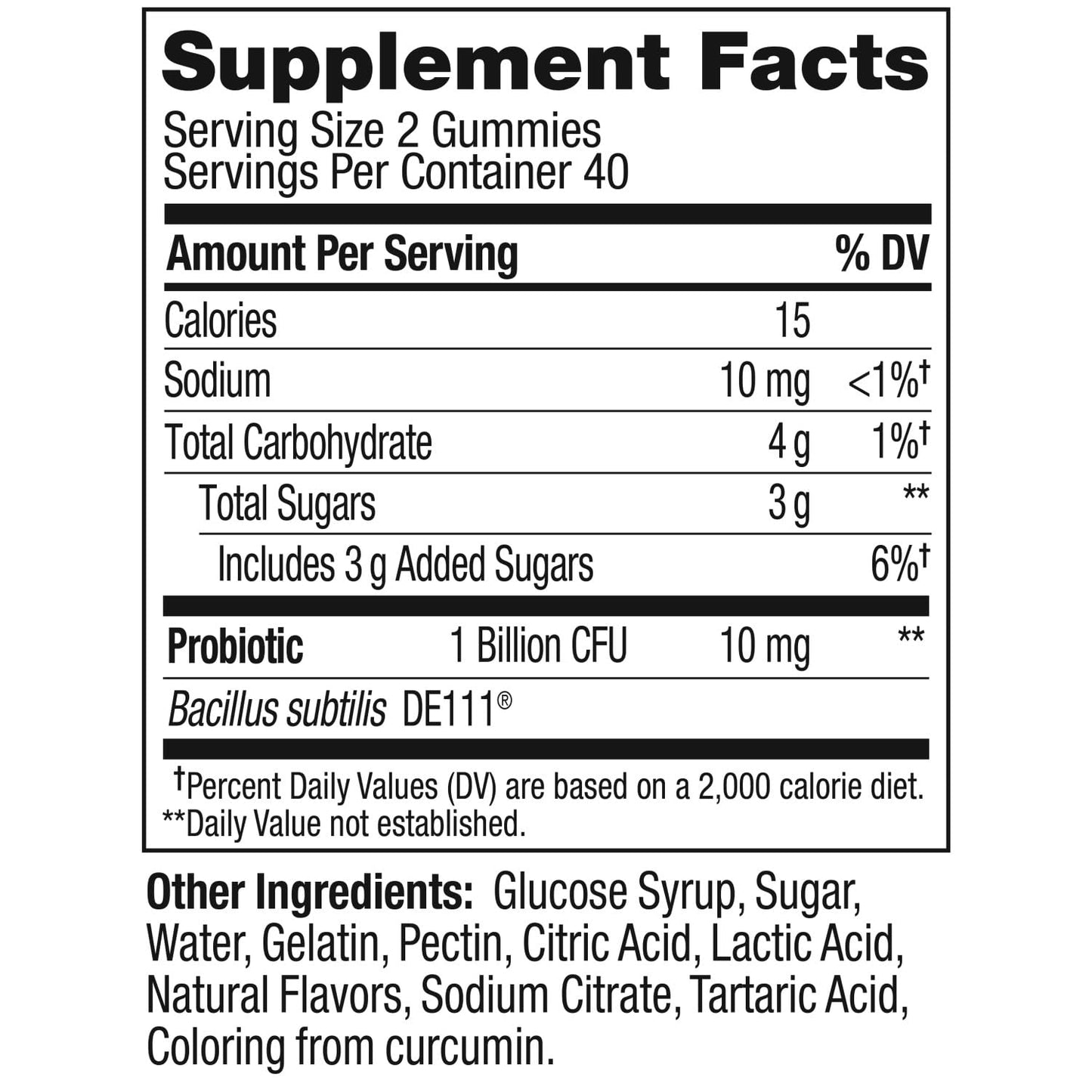 OLLY Probiotic Gummy Immune System and Digestive Support, 1 Billion CFUs, 80 Count