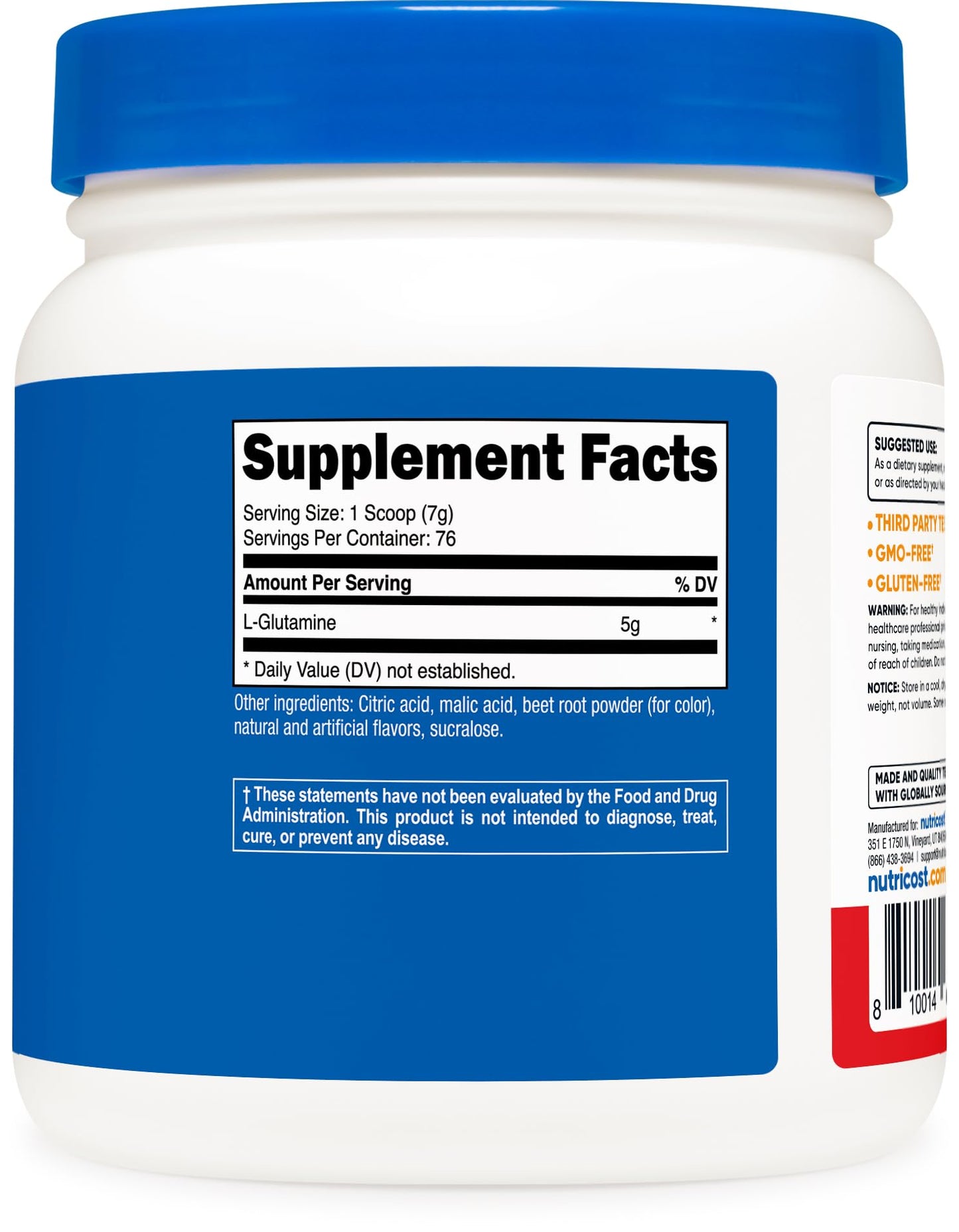 Nutricost L-Glutamine Powder