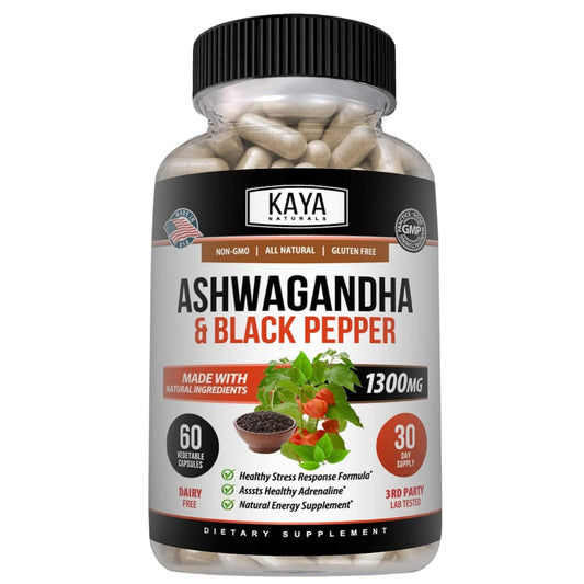 Kaya Naturals Ashwagandha Capsules 60 Capsules